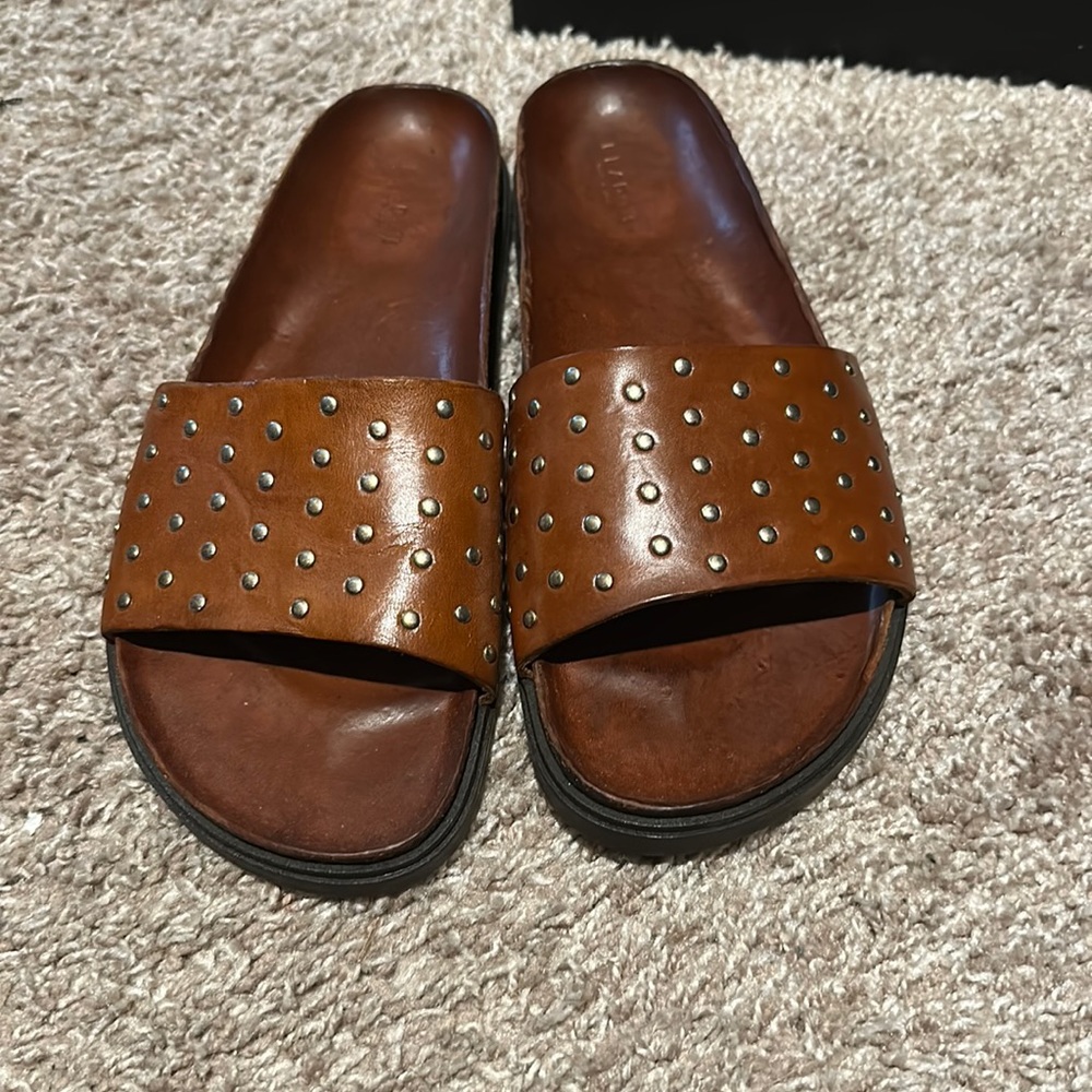 Bardot stud slide sandals 40 new